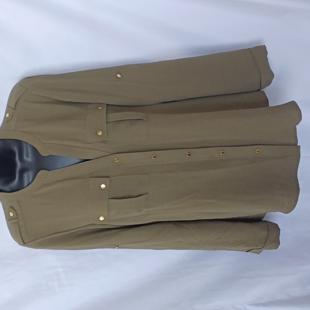 Calvin Klein Textured Roll Tab Button Down Shirt,… - image 1